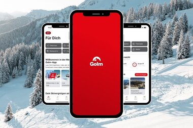 Mockup der Mein Golm-App | © Golm Silvretta Lünersee Tourismus GmbH Bregenz
