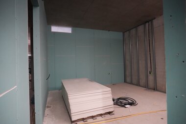 Aufnahme von Innenausbau von der Baustelle Neubau Bergrestaurant Grüneck | © Golm Silvretta Lünersee Tourismus GmbH Bregenz, Veronika Grüner